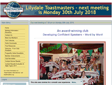 Tablet Screenshot of lilydaletoastmasters.org.au